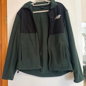 New Balance Fleece Jacket in Forest Green and Black